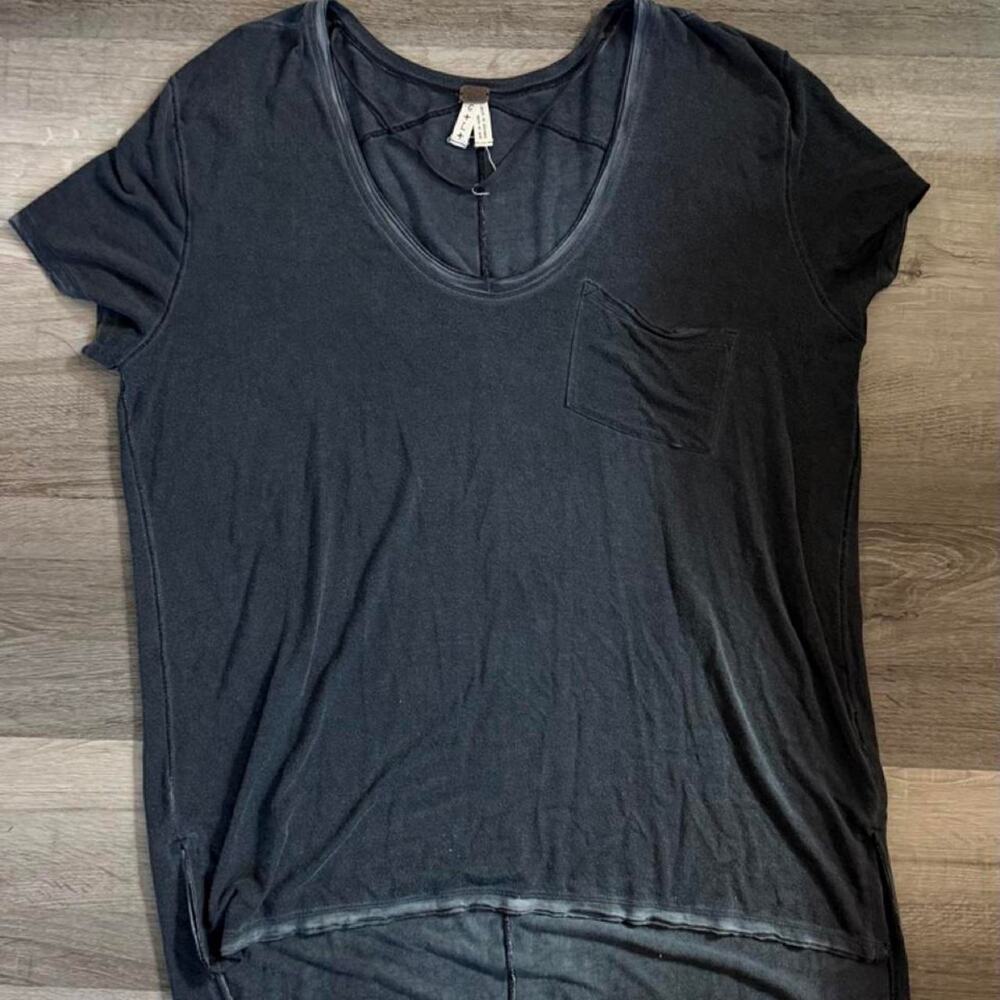 Free people black t shirt with